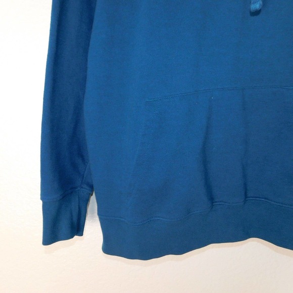 Ariat Real Hoodie Women L Teal Graphic Logo Pullover Sweatshirt Pocket Workwear - Picture 7 of 8